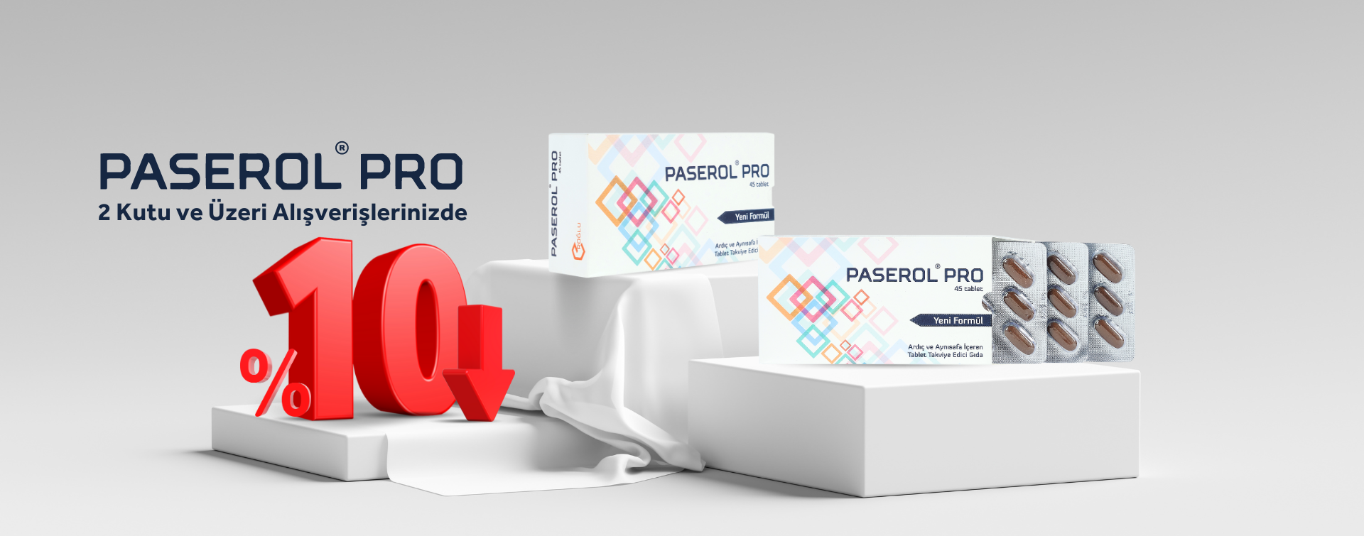 İki Kutu ve Üzeri Alışverişlerde Paserol Pro Yüzde 10 İndirimli